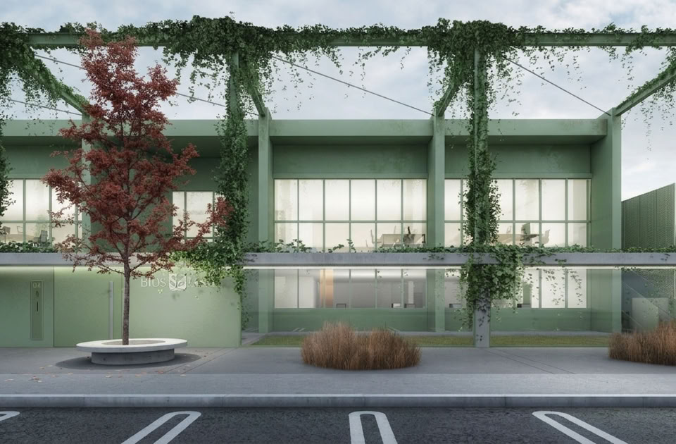 Progetto architettonico di ristrutturazione ed ampliamento della sede aziendale, una nuova e contemporanea immagine per l'headquarter BIOSline